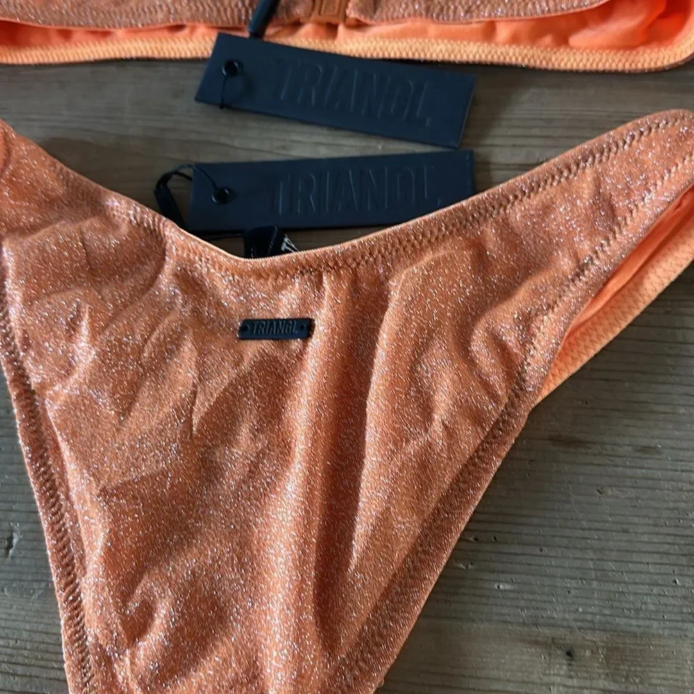 triangl swimwear Orange Sparkle Bikini Set